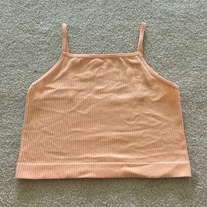 Cream Orange Crop top